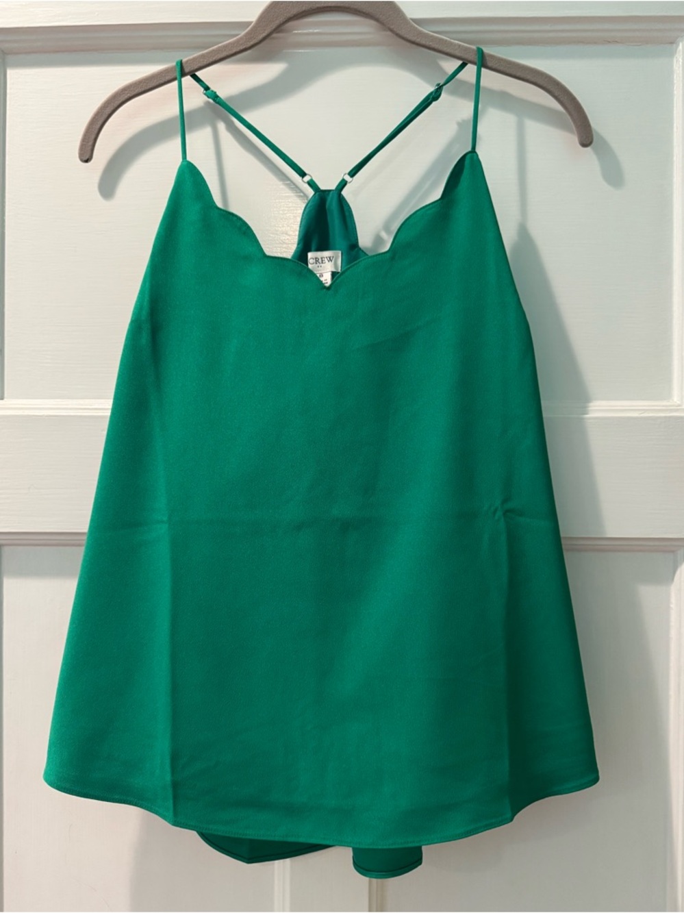 NWT J.Crew Green Scallop Tank Top - Size 8